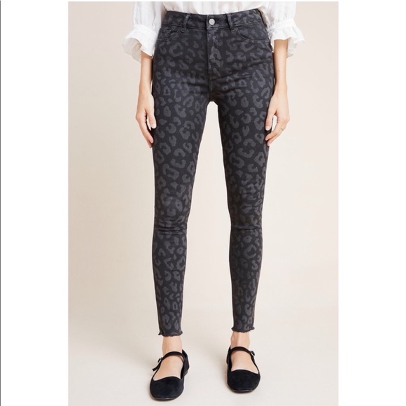 Anthropologie DL1961 Farrow Ankle Leopard High-Rise Instasculpt Skinny Jean 31 - Picture 14 of 14